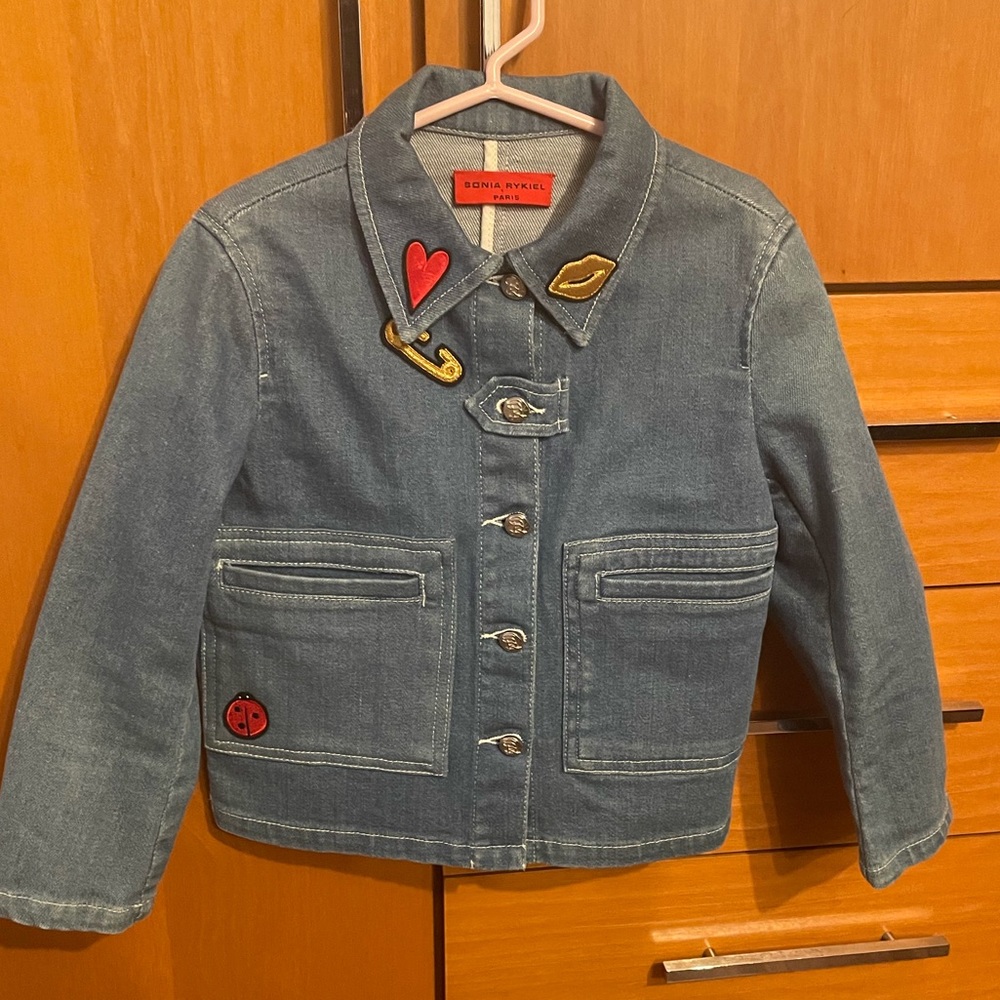 Sonya Rykiel Little Girl Denim Embroidered Jacket